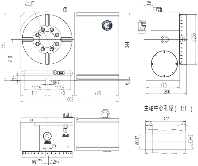 Wiesser RC-255H CNC Divizör (10 бوصة)