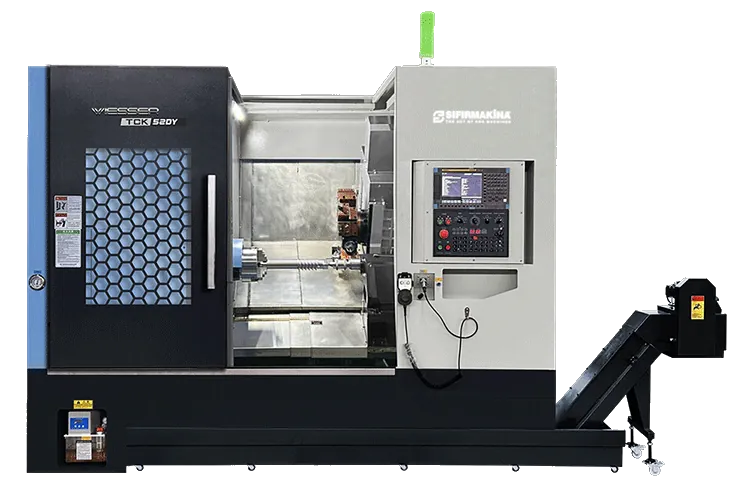 Wiesser TCK52DY-450/ CNC-Schrägbett-Drehmaschine mit Y-Achse