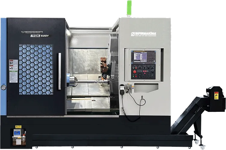 Wiesser TCK52DY-680/ CNC-Schrägbett-Drehmaschine mit Y-Achse