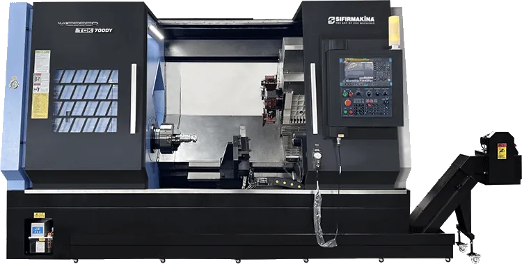 Wiesser TCK700DY-1450 CNC-Schrägbett-Drehmaschine mit Y-Achse