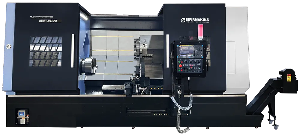 Wiesser TCK800-1000 مخرطة CNC ذات قاعدة مائلة